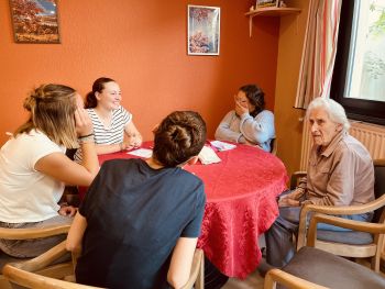 Echange inter-générationnel avec la classe de 1ère Bac Pro AEPA - Lycée Saint Charles