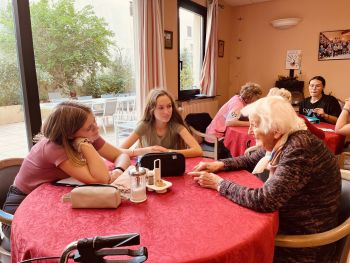 Echange inter-générationnel avec la classe de 1ère Bac Pro AEPA - Lycée Saint Charles